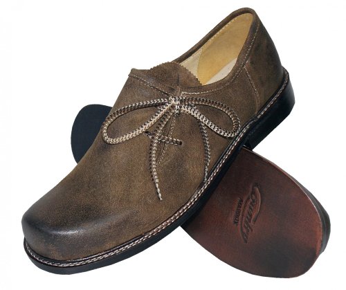 Trachtenschuhe Haferlschuhe Trachten-Schuhe Leder braun speckig Ledersohle